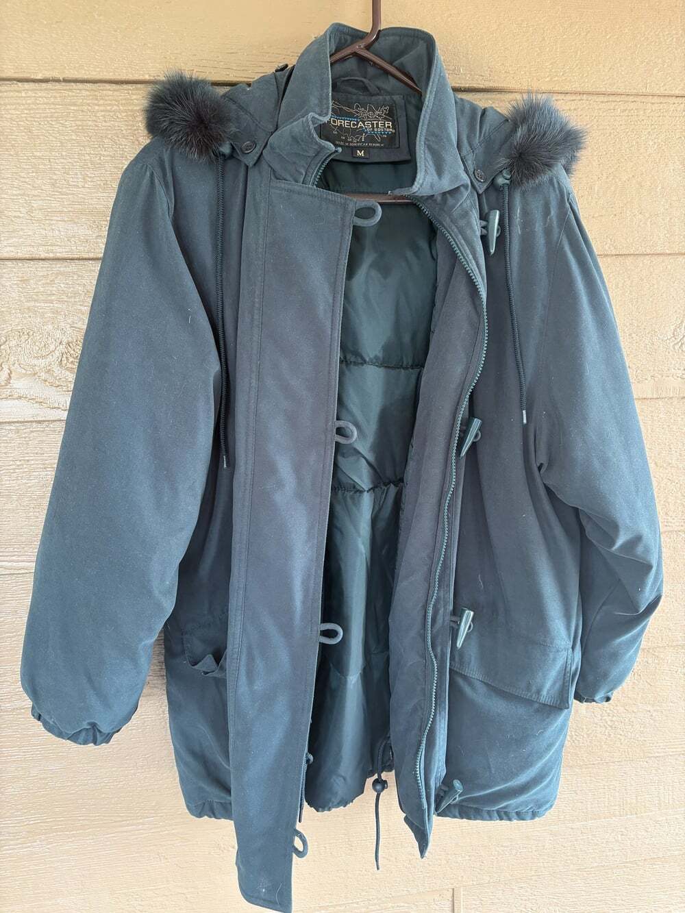 Forecaster of Boston Women's Hooded Parka Coat Faux Fur Trim Insulated Black M